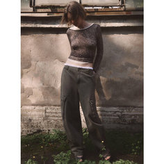 Брюки багги Befree Basic, размер S/170, оливковый