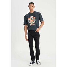Джинсы зауженные Lee Rider, размер W33/L32, clean black