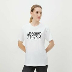 Футболка MOSCHINO JEANS, размер M, белый