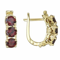 Серьги Эстет, желтое золото, 750 проба, , золотистый