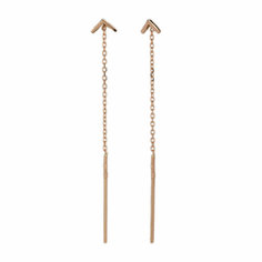 Серьги Эстет, красное золото, 585 проба, , золотистый