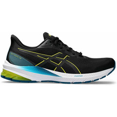 Кроссовки ASICS Gt-1000 12, полнота F (EU)/ на среднюю стопу, размер 10 US, черный, желтый, голубой
