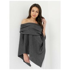 Пончо Lesnikova Design, размер 42-50, серый меланж