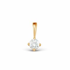 Подвеска VALTERA, серебро, 925 проба, золочение, фианит, золотой