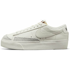 Кроссовки NIKE Blazer Low Platform, полнота F (EU)/ на среднюю стопу, размер 7 US, белый