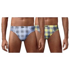 Трусы Gentlemen, комплект из 2 шт., размер XL, голубой/желтый