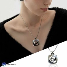 Колье Emay, гелиотис, искусственный камень, перламутр, серебристый