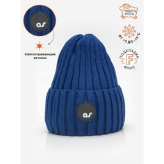 Шапка бини ARTEL, размер 54, васильковый Артель