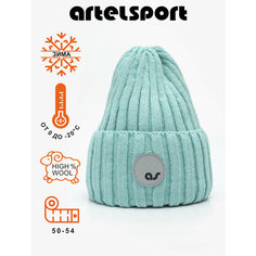 Шапка бини ARTEL, размер 54, бирюзовый Артель