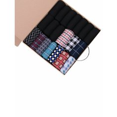 Носки , комплект, 20 пар, размер 27, серый, черный, бордовый, синий Msclub