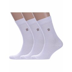 Носки GRAND LINE, комплект, 3 пары, размер 29, белый