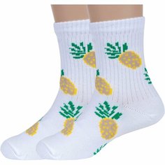 Носки Альтаир Базовая коллекция, 2 пары, размер 22, , белый Altair