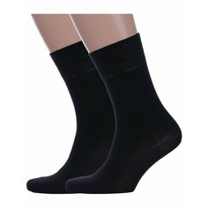 Носки GRAND LINE, комплект, 2 пары, размер 25, черные