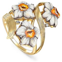 Кольцо KABAROVSKY, желтое золото, 585 проба, бриллиант, размер 17