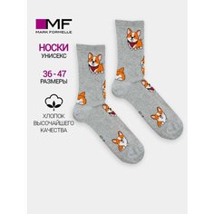 Носки MARK FORMELLE Унисекс, размер 29-31, серый меланж