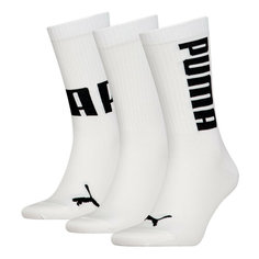 Носки PUMA, комплект, 3 пары, размер 43-46, белый