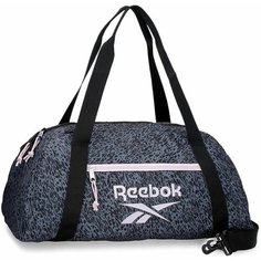 Сумка спортивная Reebok, 25х25х55 см, черный, серый