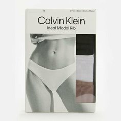 Трусы CALVIN KLEIN, комплект из 3 шт., размер M, мультицвет