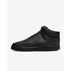 Кеды NIKE Court Vision Mid Next Nature, полнота F (EU)/ на среднюю стопу, размер 9.5 US, black/black/black