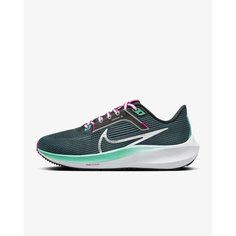 Кроссовки NIKE Air Zoom Pegasus 40, размер 7.5 US, Deep Jungle Metallic Silver Black White