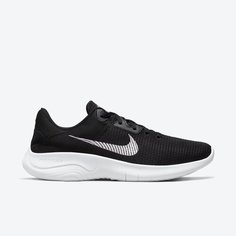 Кроссовки NIKE Flex Experience Run 11, полнота F (EU)/ на среднюю стопу, размер 8US, черный/белый