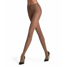 Колготки Falke Matt Deluxe, 30 den, размер 4, коричневый, белый