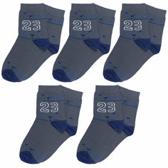 Носки RuSocks Базовая коллекция, 5 пар, размер 14-16, , серый