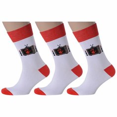 Носки , комплект, 3 пары, размер 25 (38-40), белый Msclub