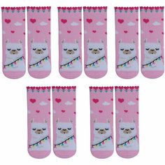 Носки RuSocks Базовая коллекция, 5 пар, размер 14-16, , розовый
