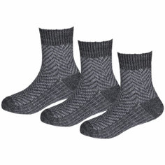 Носки RuSocks Базовая коллекция, 3 пары, размер 14-16, , темно-серый