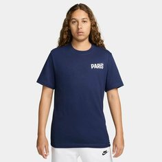 Футболка спортивная NIKE PSG M NK PHOTO TEE, размер S, cиний