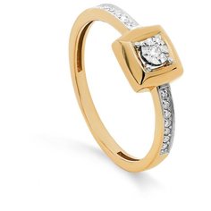 Кольцо KABAROVSKY, желтое золото, 585 проба, бриллиант, размер 17.5