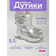 Дутики Honey Girl, размер 25, серебристый