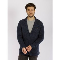 Кардиган Dairos хлопок 50%,вискоза 20%,шерсть 20%,эластан 10%, размер 2XL, , темно-синий