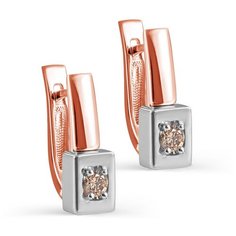 Серьги KABAROVSKY, красное золото, 585 проба, бриллиант