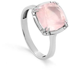 Кольцо KABAROVSKY, белое золото, 585 проба, бриллиант, кварц, размер 16.5