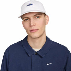 Бейсболка NIKE Club Unstructured Dunk Patch Cap, размер L/XL, белый