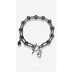 Колье, жемчуг барочный, длина 45 см, серебристый 2 Sick Jewels