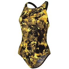 Купальник Speedo Alv Pbck Af, размер 50, желтый/черный