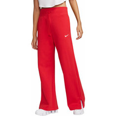 Брюки спортивные NIKE W NSW PHNX FLC HR PANT WIDE, размер L, красный