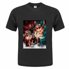 Футболка ONEQ унисекс 52-54 (XXL) размер с принтом Джон Джонс, черная, размер XXL, черный