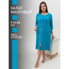 Халат Натали, размер 58, бирюзовый Natali