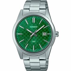 Наручные часы CASIO, серебряный, зеленый
