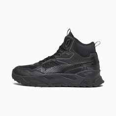 Кроссовки PUMA Trinity Mid Hybrid, размер 9,5 UK, чёрный