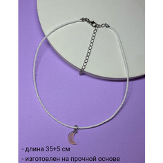 Чокер SIDORINA SOFIA ACCESSORIES, перламутр, бисер, длина 35 см, белый