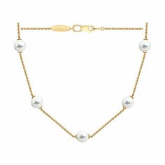 Колье Diamant online, красное золото, 585 проба, жемчуг пресноводный культивированный, длина 40 см., белый