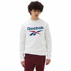 Свитшот спортивный Reebok Identity Big Logo Fleece Crew, размер L, , белый