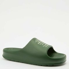 Шлепанцы LACOSTE, размер 42, темно-зеленый