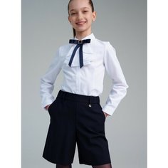 Школьная блуза playToday, размер 128, белый
