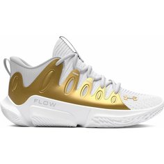Кроссовки Under Armour UA W FLOW BREAKTHRU 4, полнота F (EU)/ на среднюю стопу, размер 5,5 US, белый/золотой